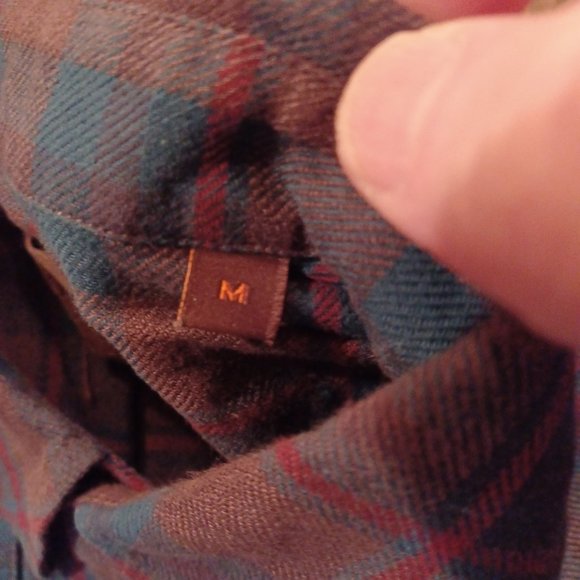 Robert Comstock Blue/Brown Shirt.  Size M - Picture 4 of 4